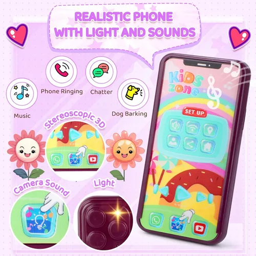 Miniatura 3 de INNOCHEER Bolso de niñas pequeñas, bolso de juguete para niños con maquillaje de fantasía, bolso de juego para niñas pequeñas, bolso de juego