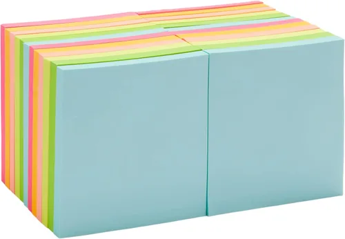 Miniatura 10 de Amazon Basics Notas adhesivas mini rectangulares, 1.5x2 pulgadas, almohadillas autoadhesivas de colores brillantes, fáciles de usar para el hogar