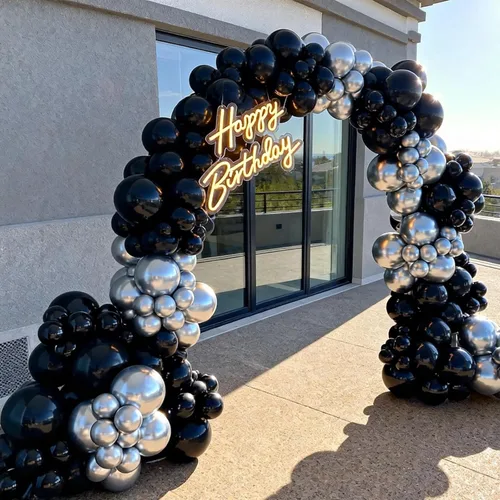 Miniatura 5 de 100 globos negros pequeños de 5 pulgadas, kit de mini globos negros de 5 pulgadas para Halloween, aniversario, cumpleaños, Año Nuevo, decoraciones