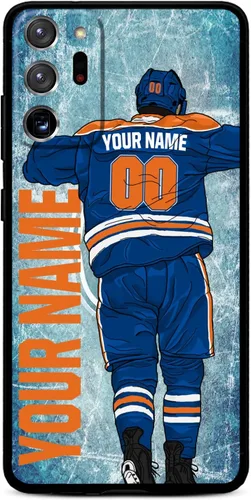 Miniatura 13 de Funda personalizada de bricolaje con nombre y número de hockey sobre hielo para Samsung Galaxy Note 20/20 Ultra 10 Pro Note 9 8, silicona líquida