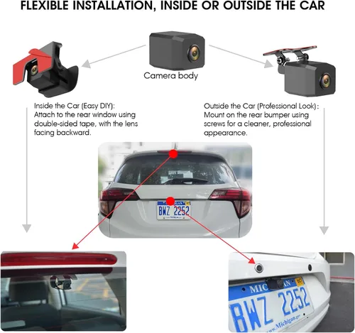 Miniatura 6 de KBD Cámara de espejo retrovisor OEM para automóvil con SD, frontal de 2K y trasera de 1080P de 9.66'' con cámara de respaldo, pantalla táctil