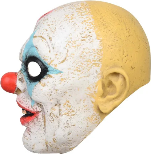 Miniatura 5 de Máscara de látex de demonio horrible para Halloween, payaso aterrador, accesorios de cosplay de payaso aterrador, máscara de zombi de llama