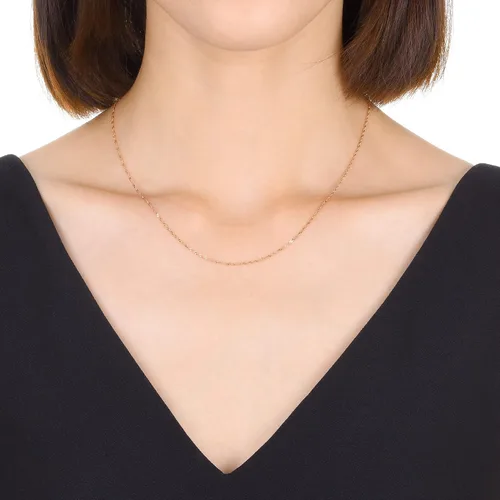 Miniatura 3 de CHOW SANG SANG Collar de cadena de cuerda de oro macizo de 18 quilates para mujer 03818N