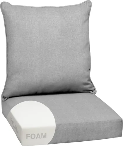 Miniatura 163 de Arden Outdoor Deep Seat Cushion Set, 24 x 24 pulgadas, Cojín para exteriores resistente al clima, a la lluvia y a la decoloración para silla, sofá