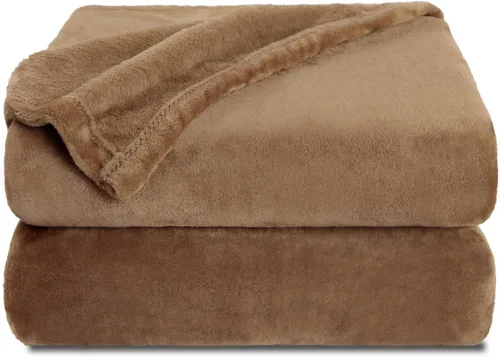 Miniatura 60 de NANPIPER manta decorativa gruesa y ultrasuave de microfelpa, para todas las estaciones, manta peluda de microfibra prémium para sofá y sillón, Coral