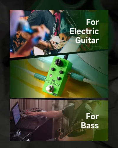 Miniatura 6 de Pedal de Modulación Mini FLAMMA FC05 con Coro, Brida, Trémulo, Phaser, Vibrato, Rotary, Autowah Líquido, Tartamudeo, Anillo, LowBit Modulación FC05