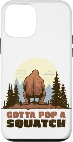 Miniatura 16 de Funda divertida para iPhone 16, diseño de Bigfoot Gotta Pop A Squatch Squat Poop Joke