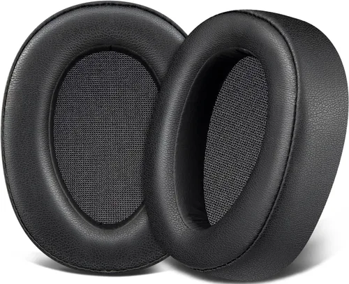 SOULWIT Almohadillas para auriculares Sony WH-H900N (h.Ear on 2) y MDR 100ABN (h.Ear on) Auriculares con cancelación de ruido, almohadillas con Negro