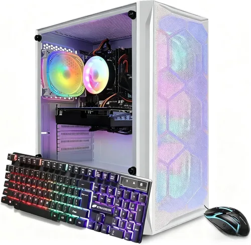 Miniatura 11 de STGAubron Computadora de escritorio para videojuegos, Intel Core i7 hasta 3.9 GHz, Radeon RX 580 8G, 16G RAM, 512G SSD, WiFi 6, BT 5.0, ventilador