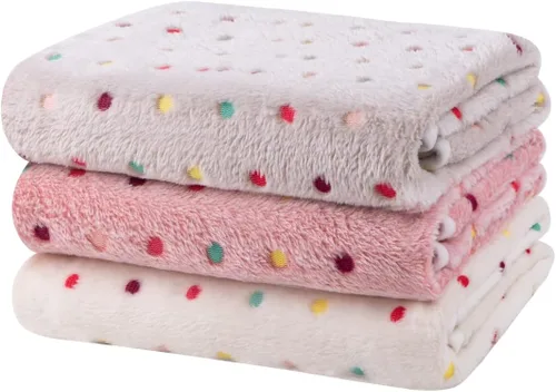 Miniatura 26 de Dono 1 paquete de 3 mantas para perros, manta de forro polar suave y esponjosa para mascotas, tapete cálido para dormir, diseño de huellas