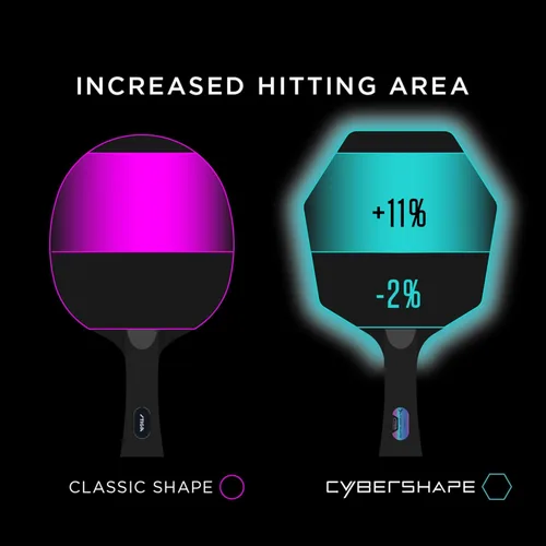 Miniatura 7 de STIGA Cybershape Carbon CWT Truls Edition - Cuchilla de tenis de mesa con tecnología de peso personalizada, control superior y agarre mejorado