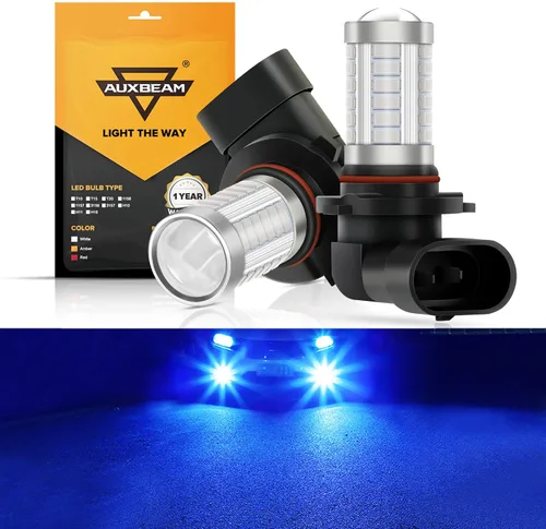 Auxbeam Bombillas LED antiniebla H10 9145 9140, bombilla SMD 3020 de alta potencia de 50 W, bombilla antiniebla de repuesto de tamaño mini 1:1, Azul