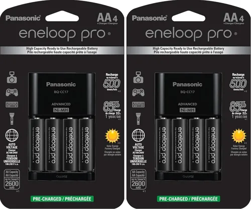 Miniatura 9 de Paquete de alimentación de alta capacidad Panasonic Eneloop Pro 4 AA Incluye 4 baterías eneloop(r) xx aa precargadas