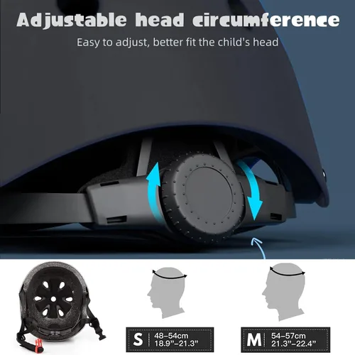 Miniatura 2 de Juego de casco para niños con rodilleras, coderas y muñequeras, casco ajustable para niños pequeños y jóvenes, juego de equipo de protección