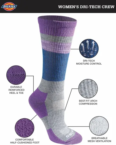 Miniatura 2 de Dickies Women's Dri-tech Moisture Control Crew Socks Multipack