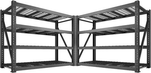 Miniatura 15 de Bepatio Estantería de garaje resistente de 11000 libras, estantes de almacenamiento ajustables de 4 niveles, estantería de metal, estante industrial