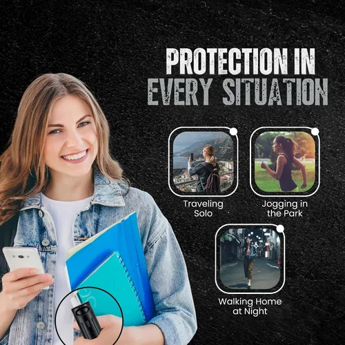 Miniatura 7 de Police Magnum Alarma de seguridad personal y spray de pimienta Combo de autodefensa para mujeres, sirena ruidosa de 135 db con luz y máxima fuerza