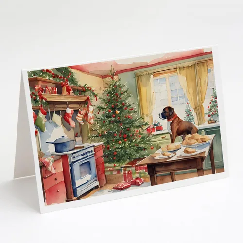 Miniatura 13 de Caroline's Treasures DAC3884GCA7P Paquete de 8 tarjetas en blanco de Navidad con galletas de husky siberiano Tarjetas de felicitación con sobres