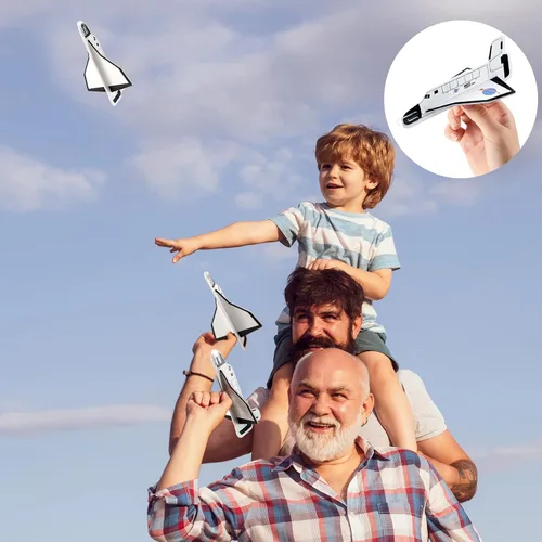 Miniatura 6 de Lewtemi Juego de 36 planeadores, juguetes de transporte espacial, juguetes voladores para niños y niñas, planeador de avión de espuma para recuerdos