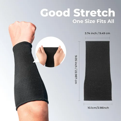 Miniatura 4 de OriStout 4 pares de mangas para antebrazo, protectores de brazos para piel fina y moretones, mangas resistentes a cortes de nivel 3, protección