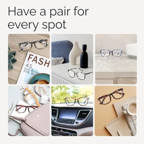 Miniatura 6 de CCVOO +2.5 Mix & Match - Gafas de lectura para mujer, ligeras, cómodas, visión clara, bloqueo de luz azul * Mezcla de flores C2