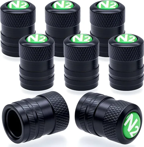 Miniatura 10 de 4 piezas de tapas de válvula de rueda con forma de punta, tapa de aire de aluminio para automóviles, cubiertas universales de válvula de rueda a