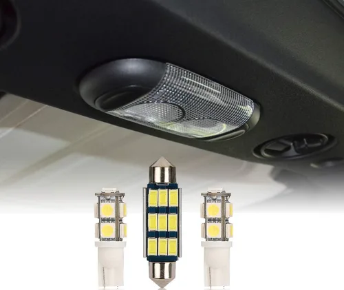 Hooke Road JK Wrangler - Bombillas de cúpula para Jeep JK Wrangler con parte superior blanca brillante para mapas de lectura para Jeep JK Wrangler
