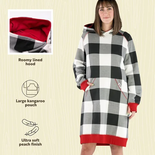 Miniatura 142 de Lazy One Sudadera con capucha de gran tamaño, ropa de dormir cómoda, vestido de suéter para mujer