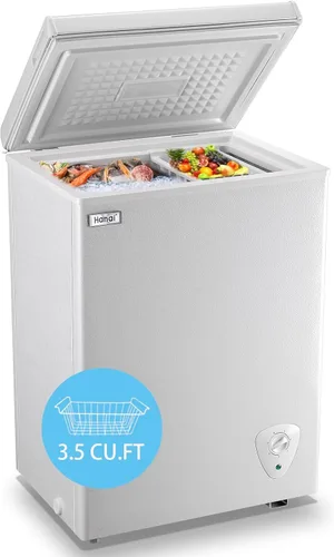 Miniatura 11 de Congelador de Cofre 5.0 Pies Cúbicos Pequeño Congelador Profundo Blanco Puerta Superior Mini Congelador con Canasta Removible, Bajo Ruido, 7 5.0