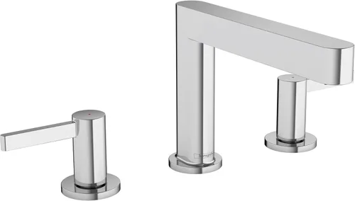 hansgrohe Finoris 76033001 - Grifo de lavabo de baño de 2 manijas y 3 agujeros para tocador de 1.2 GPM, cromado, 76033001