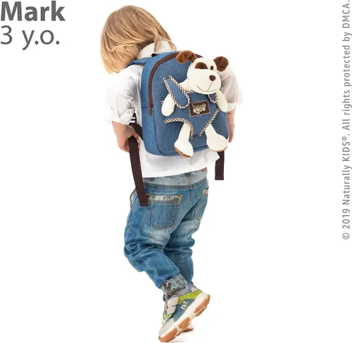 Miniatura 7 de Naturally KIDS Mochila pequeña con juguete de peluche de perro de peluche Mochila para niños pequeños para niños Juguetes para niños de 3 años