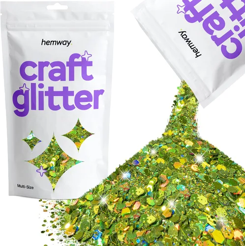 Miniatura 11 de Hemway Craft Glitter - Rojo Copos de lentejuelas metálicas de varios tamaños para manualidades de resina y epoxi Suministros para vasos