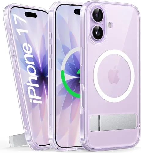 Miniatura 22 de BXYJY Funda magnética para iPhone Air con soporte, compatible con MagSafe, botón de control de cámara, protección completa de la lente, caída