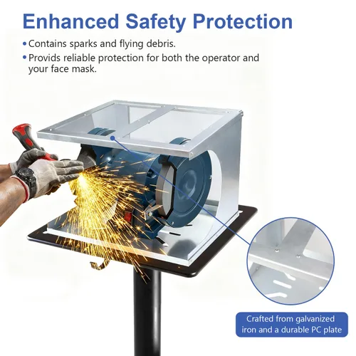 Miniatura 3 de SCOTTCHEN Banco amoladora de ojos cerrado, protector de seguridad universal para chispas y polvo, 1 paquete