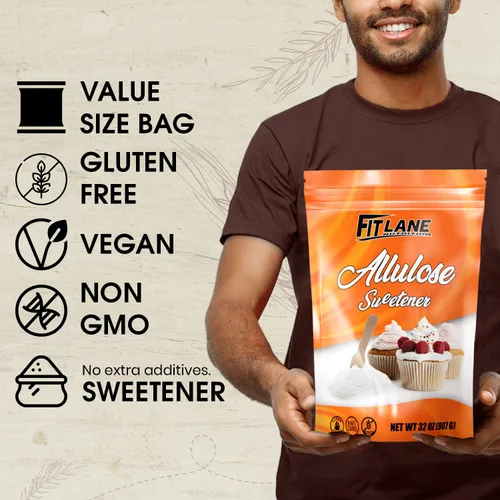 Miniatura 7 de Edulcorante de alulosa de 2 libras – Polvo puro bajo en calorías sin carbohidratos netos – Sustituto natural del azúcar cetogénico sin regusto