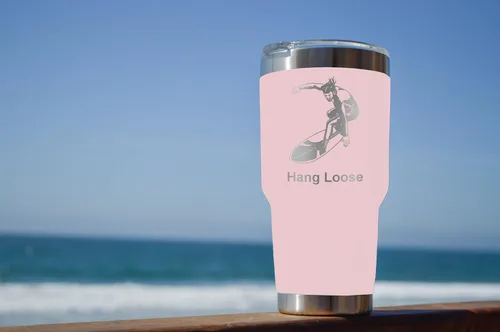 Miniatura 35 de LaserGram Taza aislada al vacío de 20 onzas, asistente médico MA, grabado personalizado incluido (rosa)