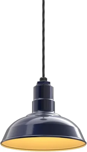Miniatura 53 de Steel Lighting Co. El Segundo - Lámpara de granero Colgante montado en el techo Domo de 12 pulgadas Vástago de 12 pulgadas Luz de acero