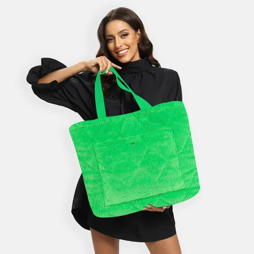 Miniatura 7 de mikahki Large Tote Bag for Women, Corduroy Tote Bags Women Travel Bags Handbags Shoulder Bag for Gym, Work, Travel