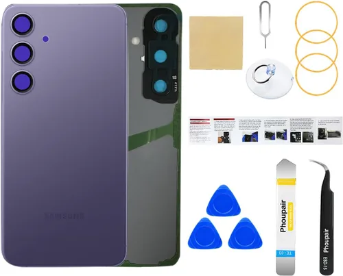 Miniatura 23 de Reemplazo de cristal trasero para Samsung Galaxy S24 con kit de herramientas de reparación profesional (Amber Yellow)