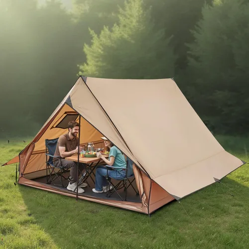 Miniatura 8 de VEVOR Tienda Caliente, Tiendas de Campaña Tipi Calientes con Toma para Estufa, Tiendas de Campaña Portátiles de Invierno con Faldón para Nieve