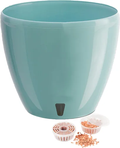 Miniatura 19 de DECOPOTS - Maceta de riego automático - Maceta decorativa para interiores con cartucho de drenaje e indicador de nivel de agua
