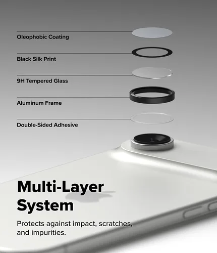 Miniatura 6 de Ringke Marco de cristal para lente de cámara [cubiertas individuales para lentes] compatible con iPhone 16 Plus y iPhone 16, protector de lente