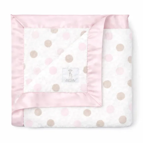 Miniatura 6 de Little Giraffe Manta de bebé – Manta suave de lujo con ribete satinado – Manta para cochecito de bebé – Artículos esenciales para bebé recién nacido