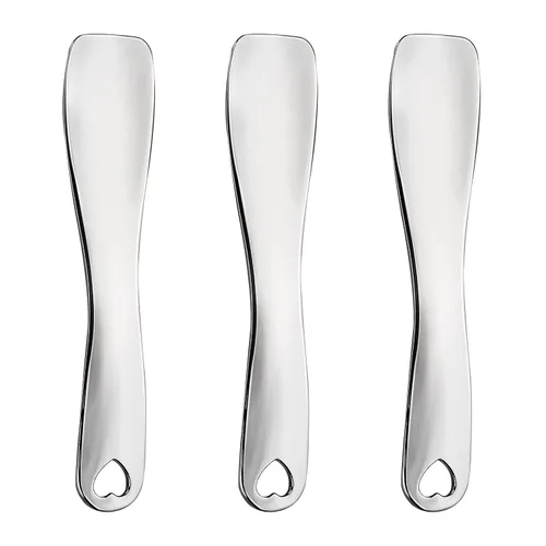 Sibba 3 piezas de espátula facial, rodillo de ojos, rodillo de ojeras, herramienta para el cuidado de la piel, loción de crema facial, aplicador de