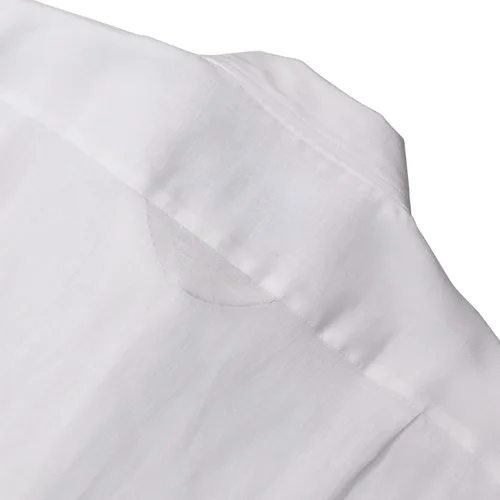 Miniatura 3 de Lacoste Camisa de lino con botones de manga larga para hombre Verde