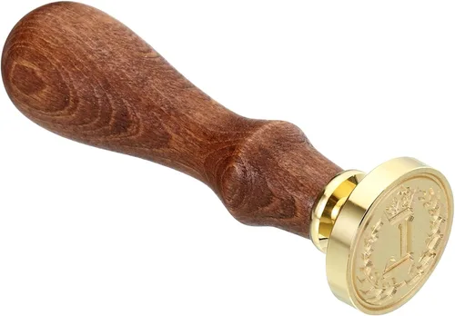 Miniatura 4 de PATIKIL Sello de cera del alfabeto L, sello de cera de sellado de letra inicial, clásico retro, cabeza de latón extraíble, mango de madera