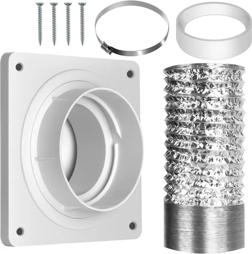 Miniatura 8 de Kit de Conector de Ventilación para Secadora Senshare, Placa de Pared para Ventilación de Secadora con Conexión y Desconexión Rápida, Kit