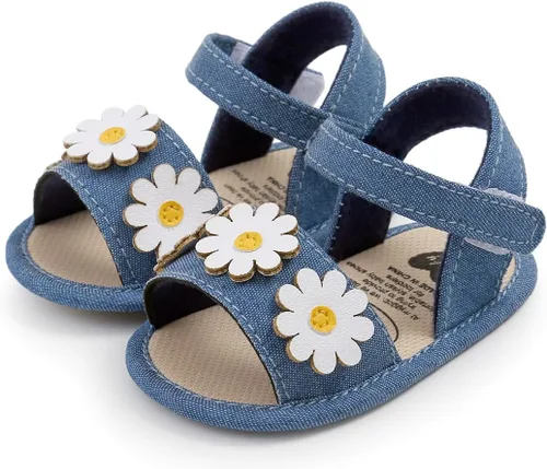 Miniatura 6 de Ohwawadi Sandalias para bebés niños y niñas, suela suave, vestido de boda, zapatos planos, sandalias de playa, zapatos de cuna para recién nacidos