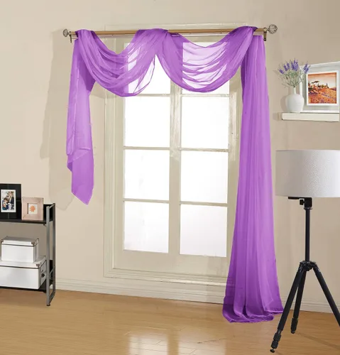 Miniatura 15 de Decotex - Bufanda de gasa transparente de calidad premium para diseños de hogar y eventos