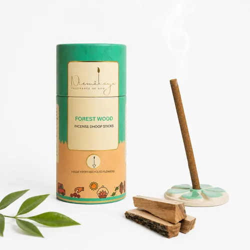 Miniatura 7 de Nirmalaya Combo de palitos de sándalo prémium para el hogar 40 palitos de dhoop y 40 varillas de incienso para oración, fragancia del hogar